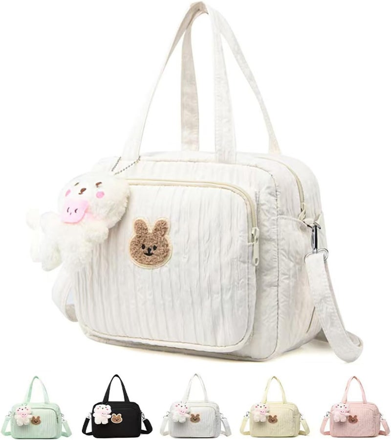 NIKUKY Baby Diaper Bag Tote, Cute Small Crossbody Nappy Mommy Bag, Lightweight Travel & Hospital Multifunction Storage Tote - Image 1